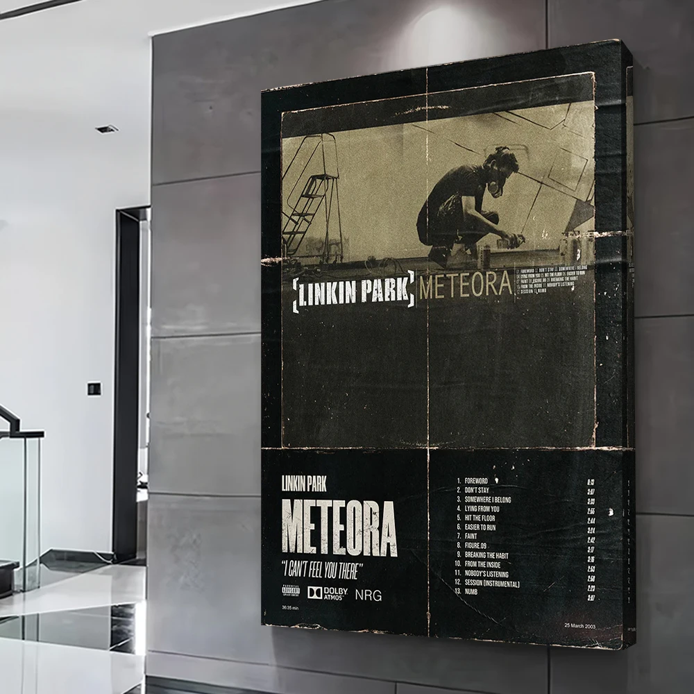 Фото Linkin Park Метеора печать плакат настраиваемые фотографии настенная живопись на холсте для декора ванной комнаты украшение комнаты спальни №2