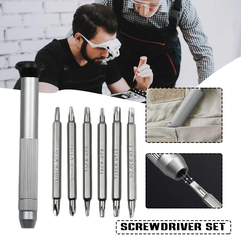 

Screwdriver Combination Set Screwdriver Head Cross-Household Fine Repair Small Bolt Driver Turn Crew 12.20 * 8.20 * 2.00cm Home