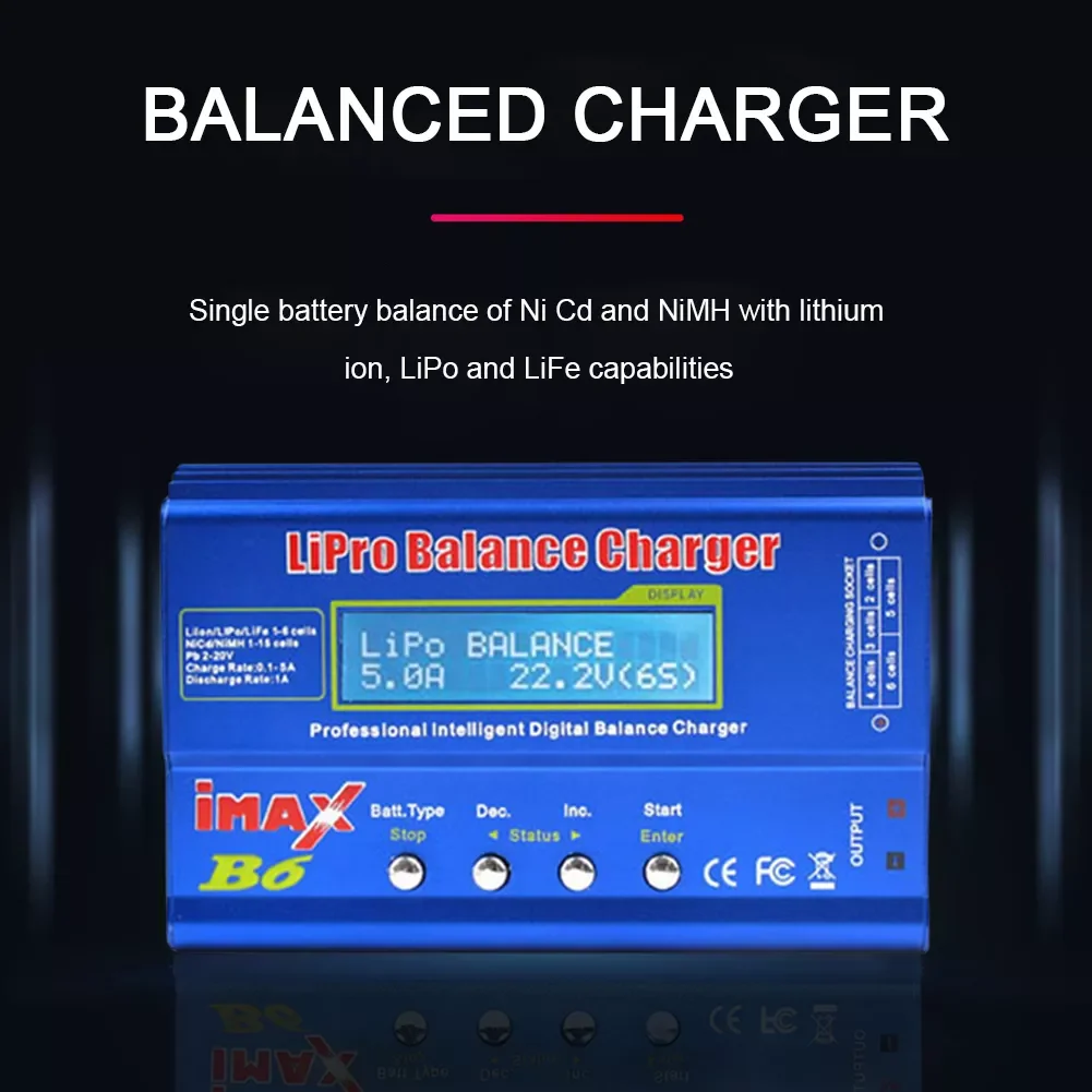 NEW2023 0W attery harger C/C igital attery ack harger CD ispaly ischarge ower W 8V A iPo iMH iCd iFe b attery