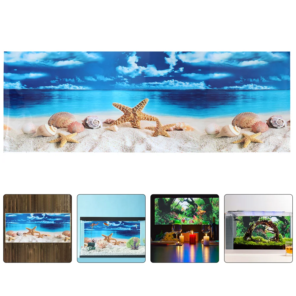 

Tank Background Aquarium Wallpaper Poster Backgrounds Household Removable Thickened Decorative Vivid Accessories Adhesive Gallon