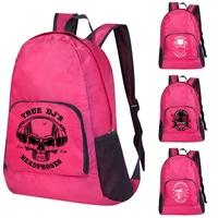 foldable school backpack outdoor travel folding lightweight bag bag sport hiking gym skull print camping pink organizer daypack