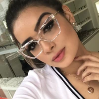 fashion square glasses frames for women transparent cat eye sexy frame trending style brand optical computer glasses