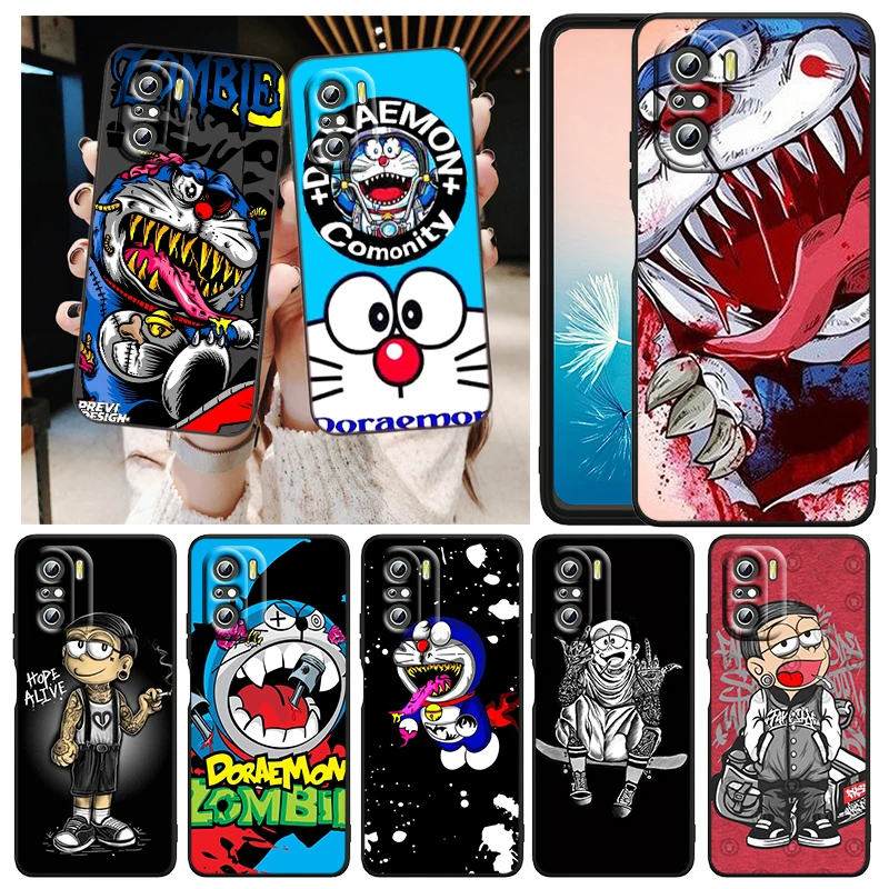 

Doraemon Anime Cartoon For Xiaomi Redmi K40 Gaming K30 9i 9T 9A 9C 9 8A 8 GO S2 6 6A 5A 5 Pro Prime Capa Black Phone Case