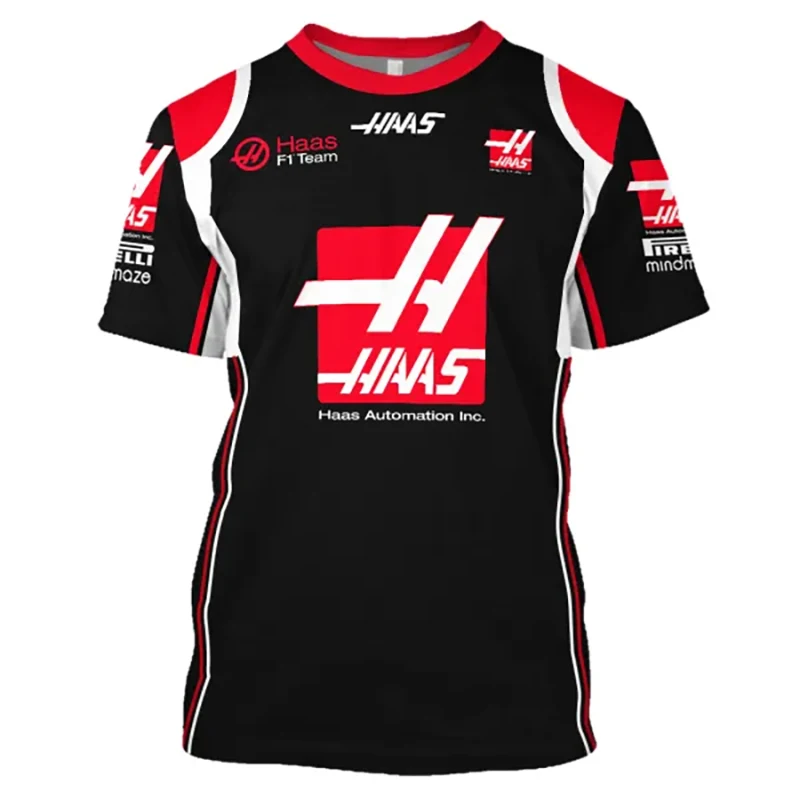 

F1 Haas T-Shirts Formula One Team Racing Car 3D Printed Streetwear Men Women Sports Fashion O-Neck T Shirt Kids Tees Tops Jersey