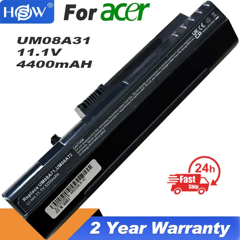 6-ячеечный Аккумулятор для Acer Aspire One KAV10 KAV60 ZG5 D150 AOA150 AOA110 A110 UM08A31 UM08A51 UM08A52 UM08A71 UM08A72 UM