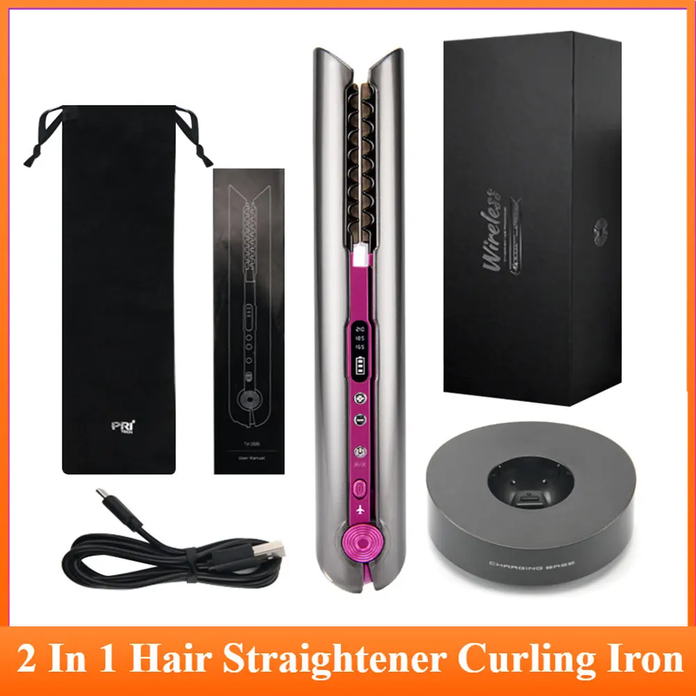 For Hairdresser A New Female Portable Wireless LED Display Home Appliances Dlya Hair Straightener Hair Modeler