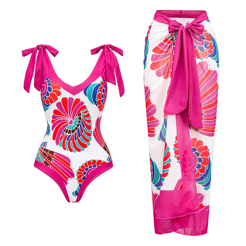

Bathing Suit Women 2023 Bikini Swimsuit For New Tong One Piece Bind French Retro Print Polyester Womens Swim Wear 2019 Biquinis
