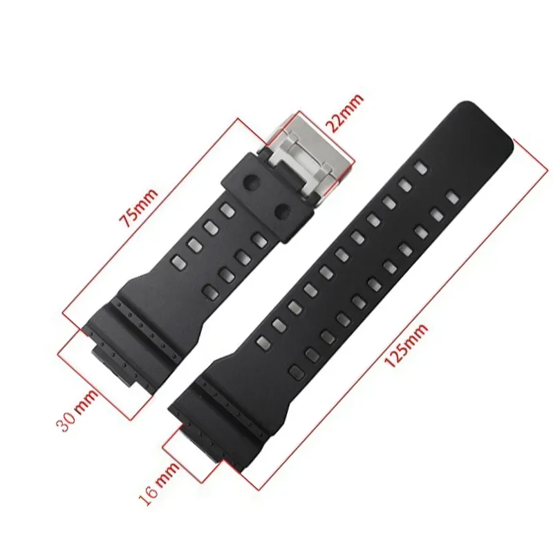 Silicone Rubber Watch Band Strap Fit For Casio G Shock Replacement Black Waterproof Watchbands Accessories
