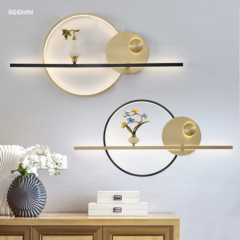 

Modern Wall Lamp Vintage Brass Creative Design Gourd Decor Sconce Light LED For Home Living Room Bedroom Bedside