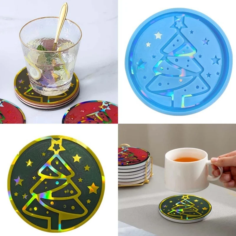 DIY голографические лазерные рождественские подарки подставки для