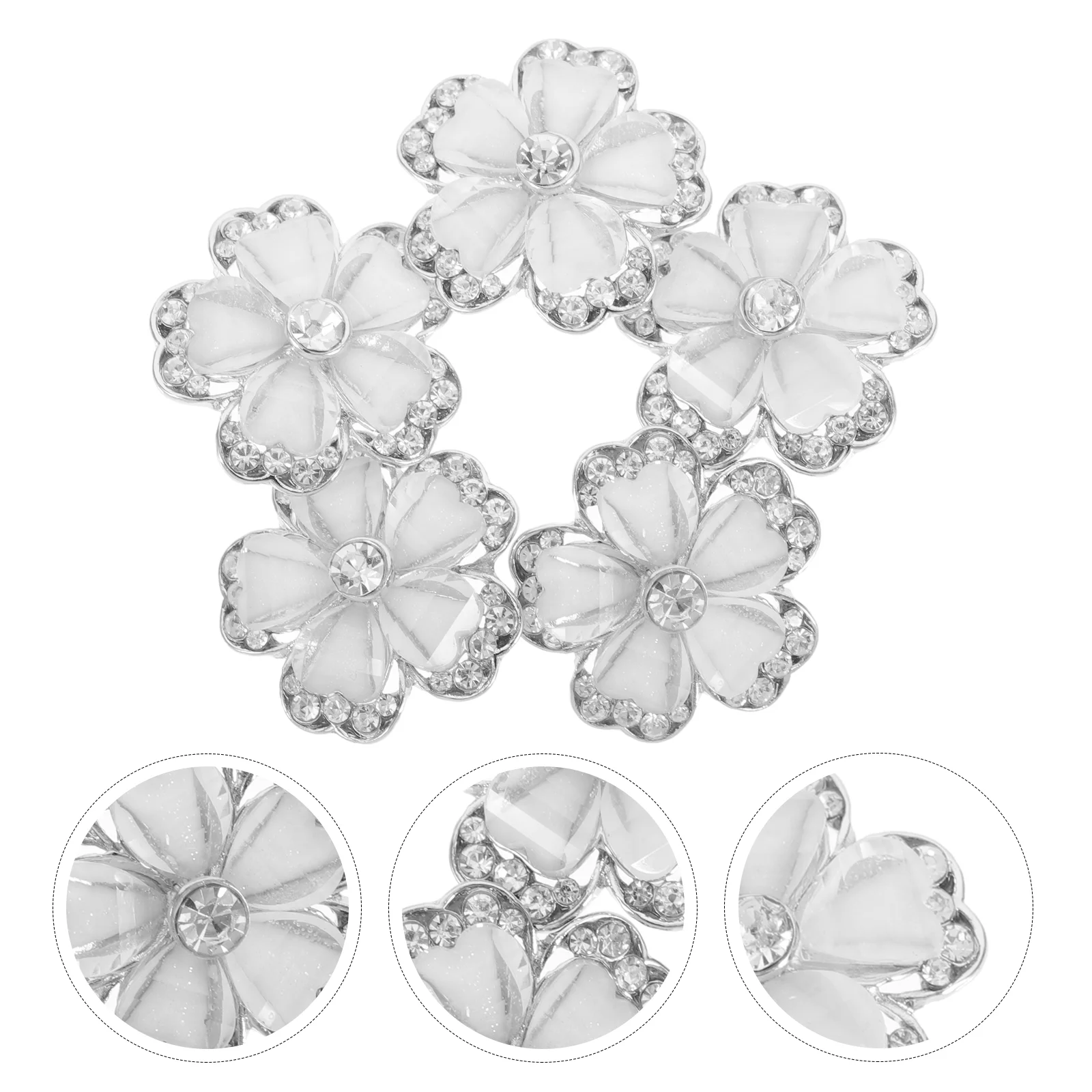 

Buttons Sewing Clothes Knitting Flower Decorative Embellishments Rhinestone Button Flatback Craft Shiny Wear Resistant Function