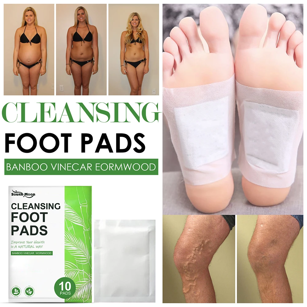 

10PCS Detox Foot Patches Pads Natural Herbal Stress Relief Feet Body Toxins Detoxification Cleansing Pad Health Care