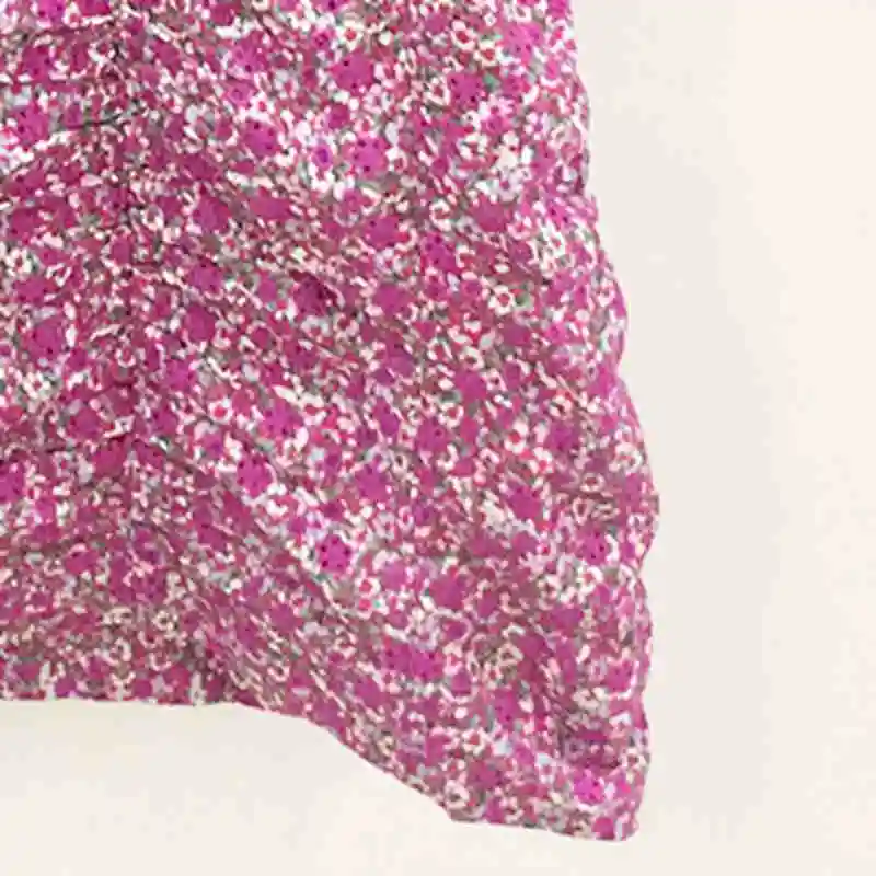 

Women Dress 2023 Spring and Summer New V-neck Floral Lantern Sleeve Dress