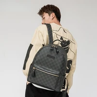 waterproof bag mens backpack school leather backpacks designer bag backpacks for teenagers plaid pattern daily casual business
