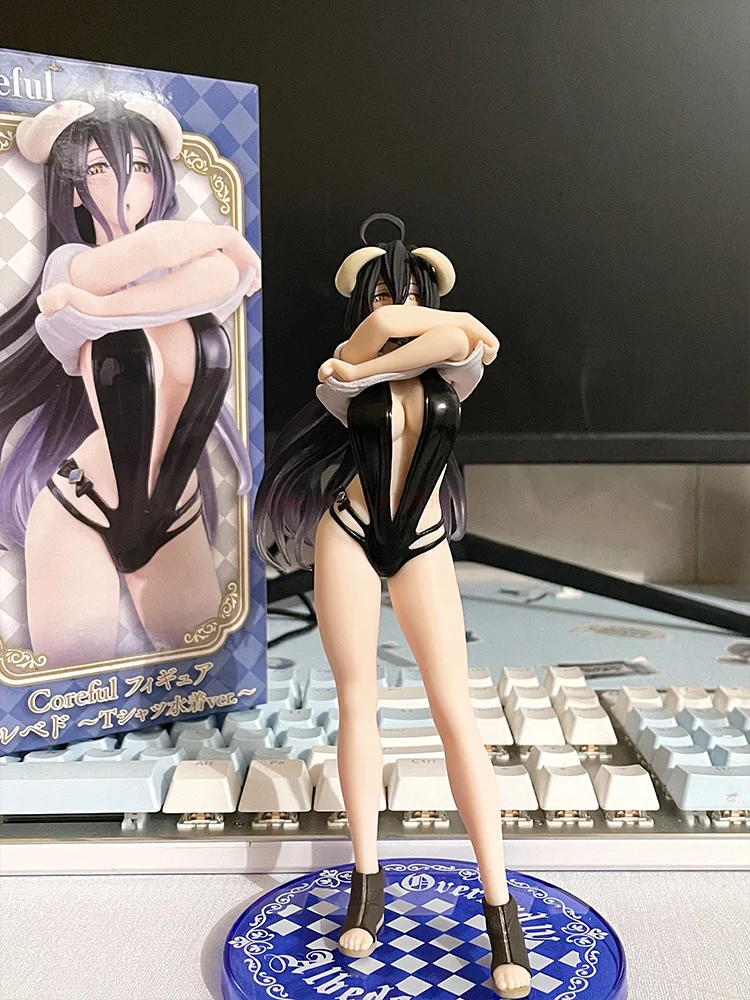 

18cm Original Genuine Coreful Overlord Albedo Model Dolls Figurine Anime Figure Collection Swimsuit Girl Action Adult Toy Gift