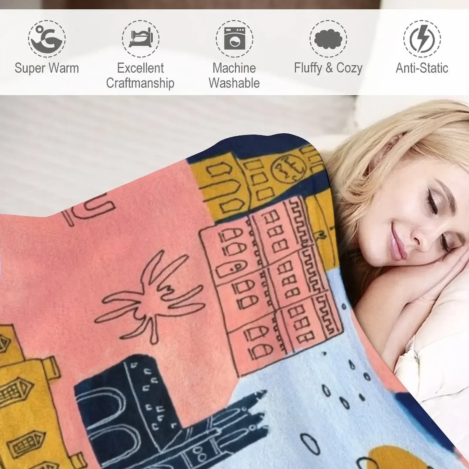 Одеяло RVA милые очень большие дорожные одеяла