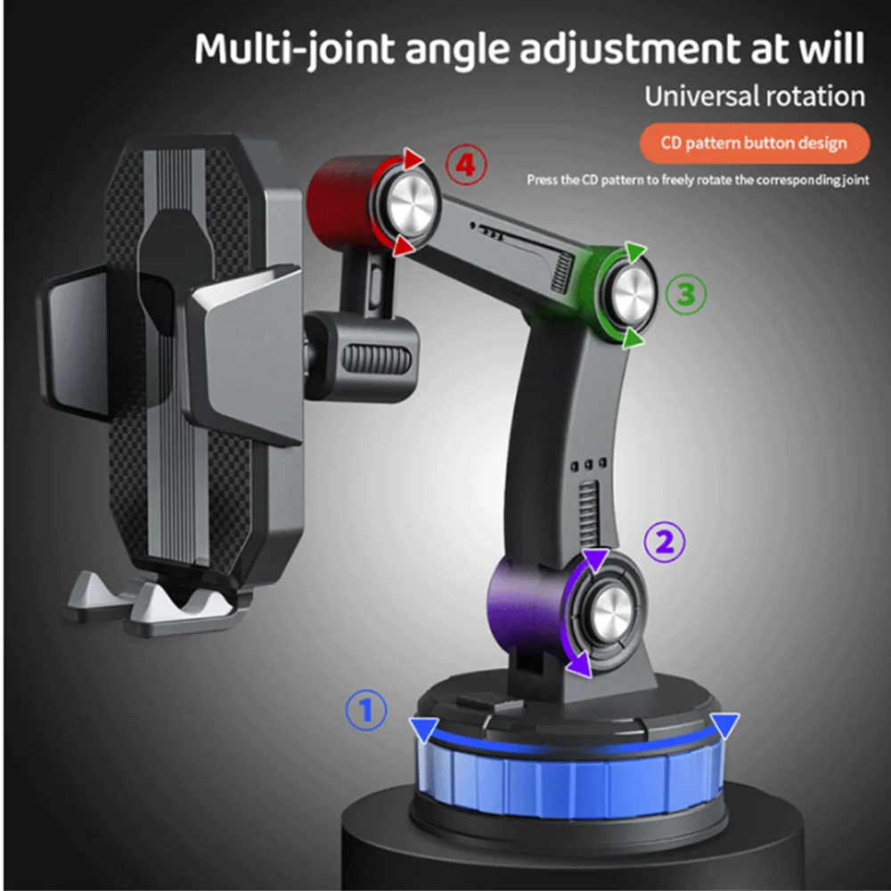 Car Truck Phone Mount Holder Heavy Duty Suction Cup in Car Dashboard Windshield Long Arm Stand for iPhone 14 Samsung Smartphone