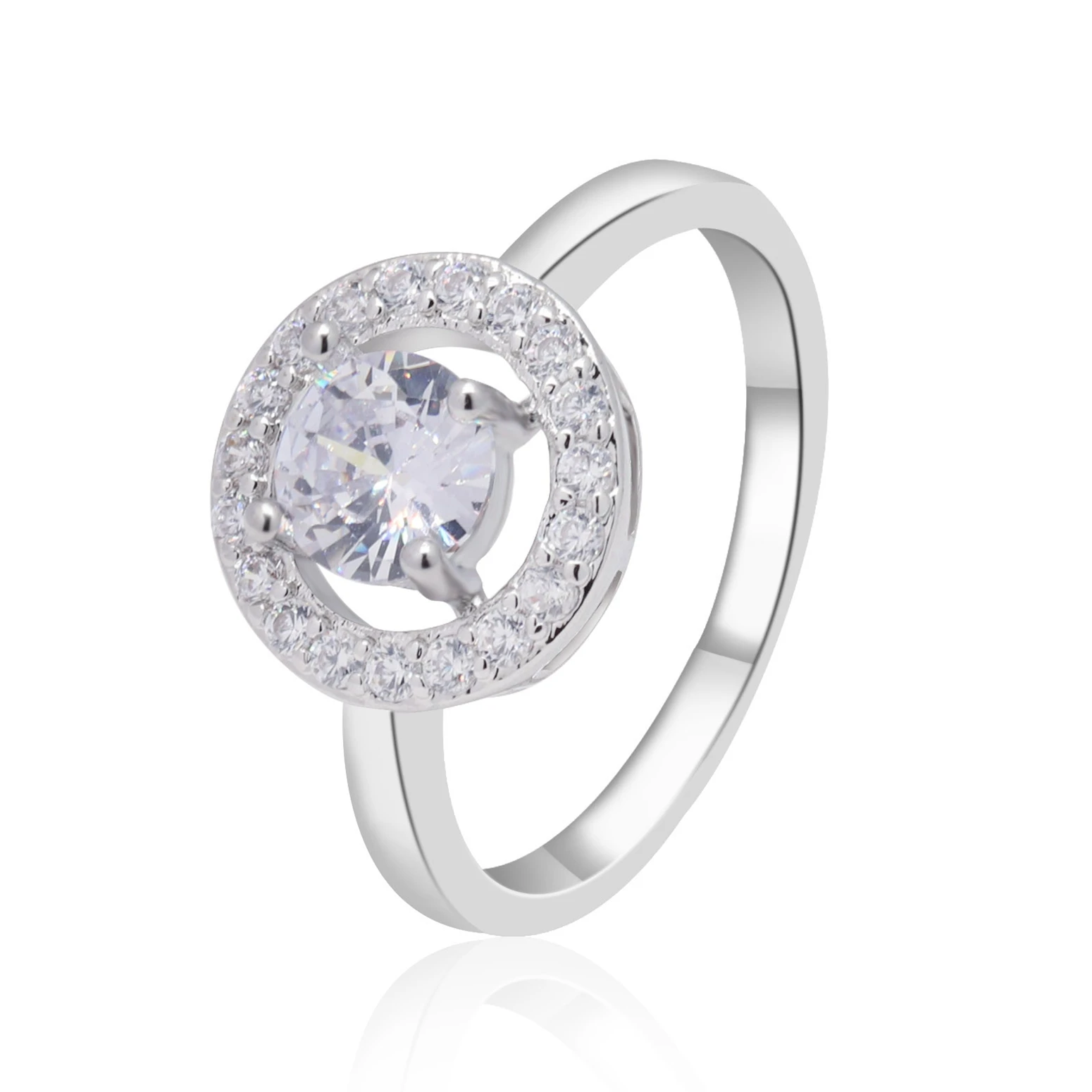 

2022 Hot Selling Fashion Zircon Inlaid Silver Color Ring Anel Feminino Luxury Glamour Woman Fashion High Quality Jewelry
