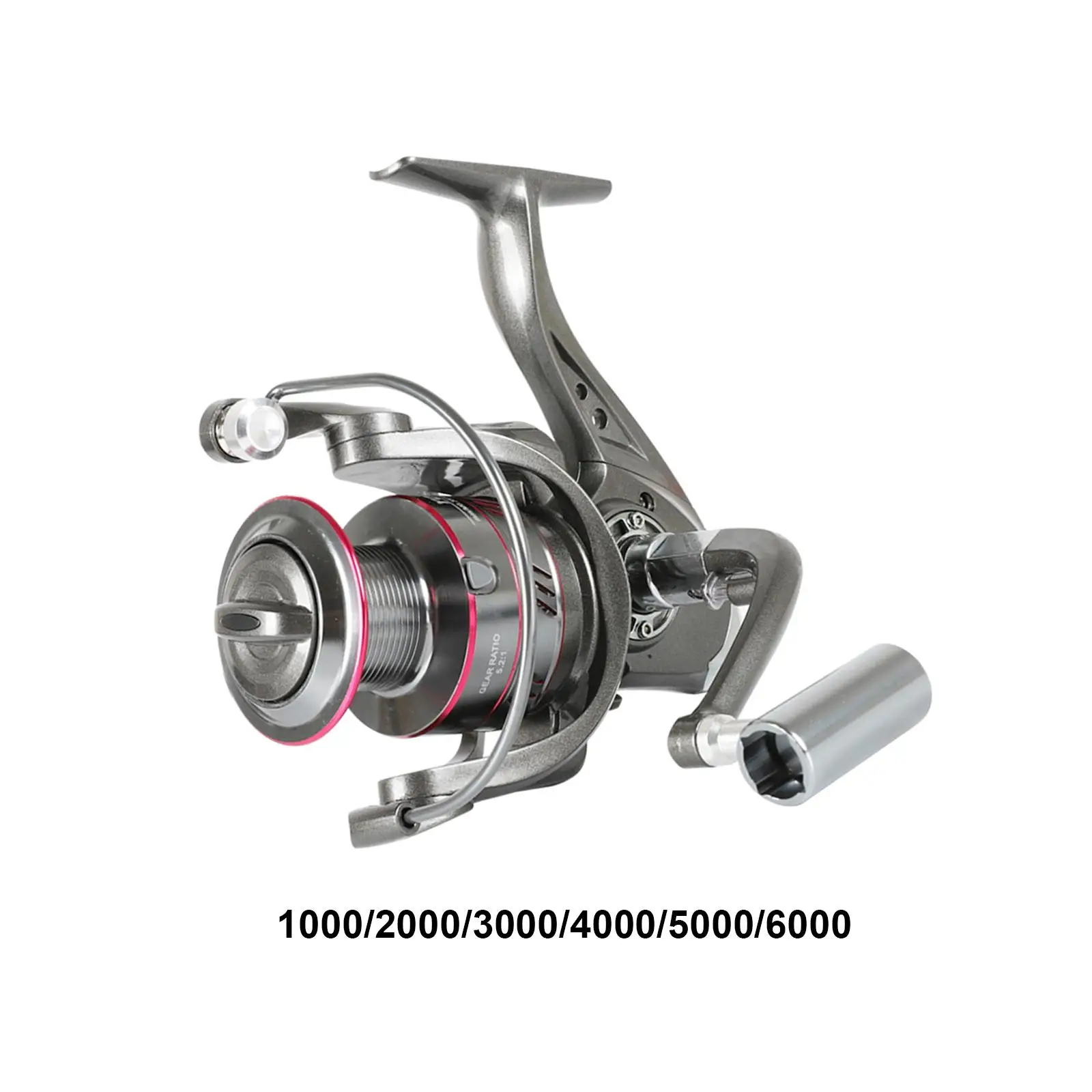 Fishing Wheel Portable Practical 5.2:1 Gear Ratio Fishing Reel for Marine Saltwater Salmon