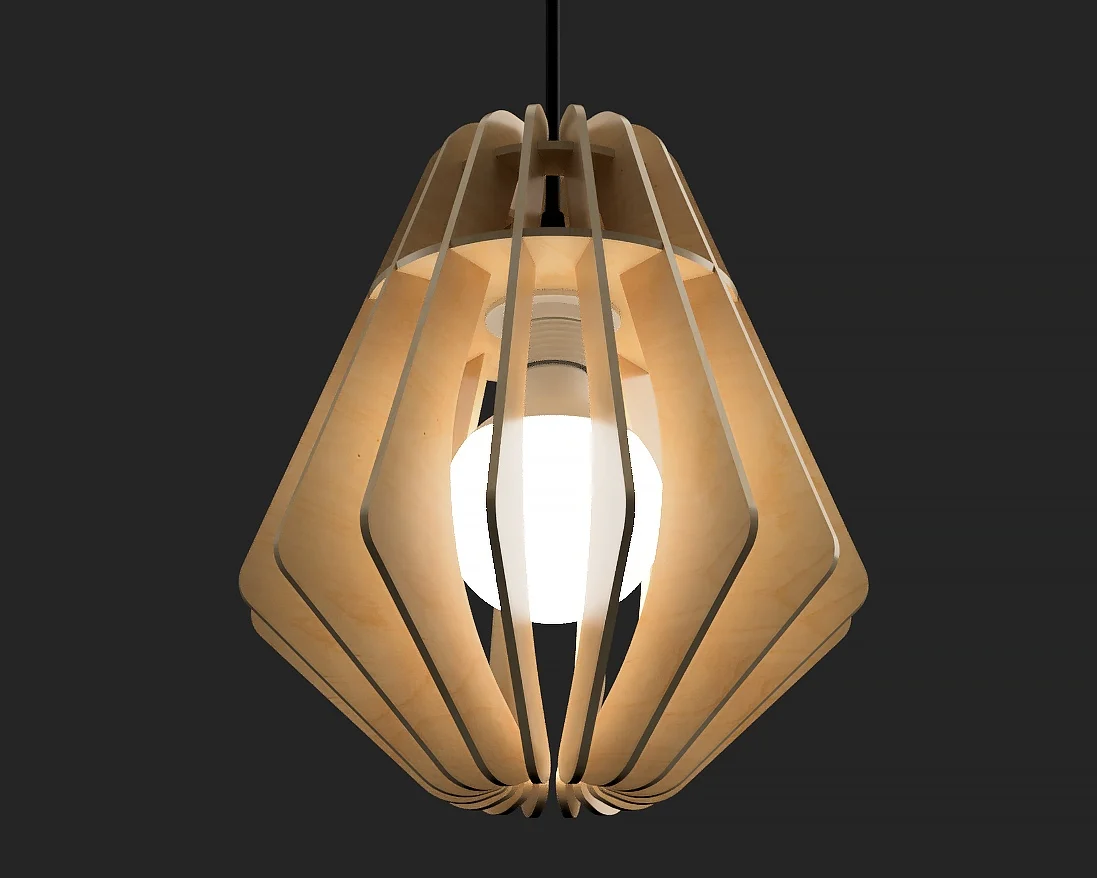 Special Offers Pendant Lampshade Wooden LED Ligh 3D DXF Vector File SVG AI JPG EPS PDF Cut Vector File for CNC Laser Machine