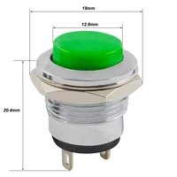 6a125v 3a250v no lock momentary spst no push button switch ac red black white yellow green blue round