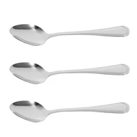 3pcs dessert spoons stainless steel scoop dessert spoon mixing spoons coffee stirring spoons