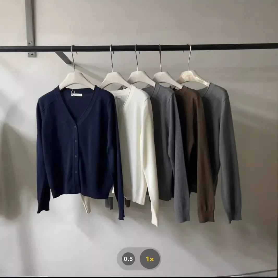 ABOWLAB простой женский элегантный удобный высококачественный вязаный кардиган из