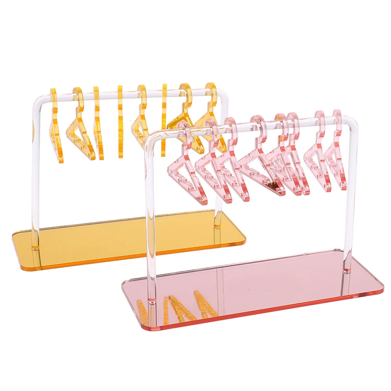 

1set Earring Show Case Acrylic Hanger Shape Tabletop Earring Display Holder