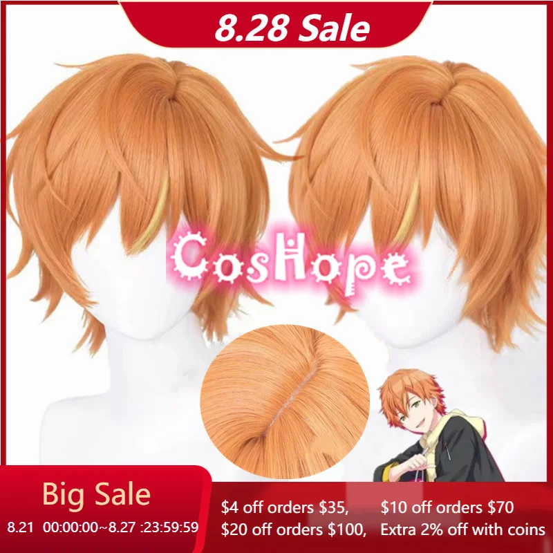 

Project Sekai Colorful Stage Akito Shinonome Cosplay Wig 30cm Orange Wig Cosplay Anime Cosplay Wigs Heat Resistant Synthetic Wig