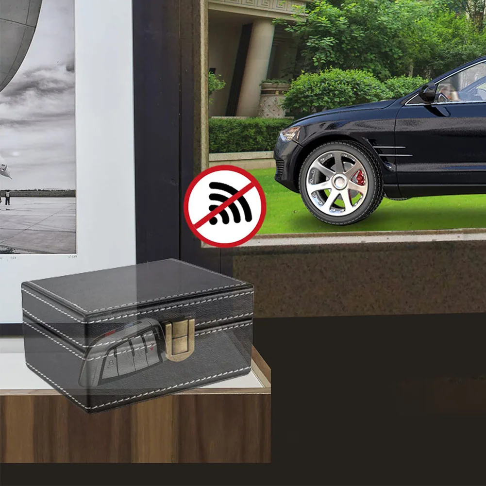 

Car Interior Accessories Signal Blocker Box + 1x Car Key Fob RFID Security Anti Theft Faraday Keyless New Durable Equippments