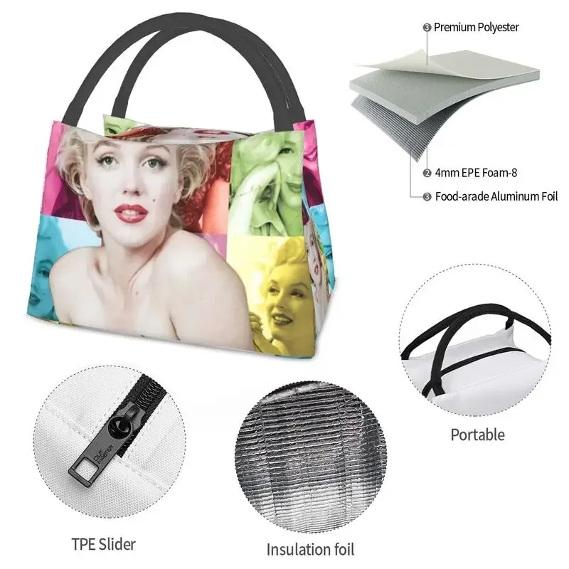 Пикантная изолированная сумка-тоут Marilyns Monroe для женщин многоразовый