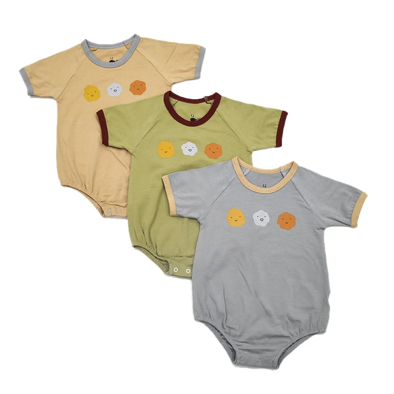 

Детское боди свободного покроя, на 12-24 моли, цельная Одежда для новорожденных мальчиков, хлопковая летняя одежда с коротким рукавом для маленьких девочек, Комбинезоны