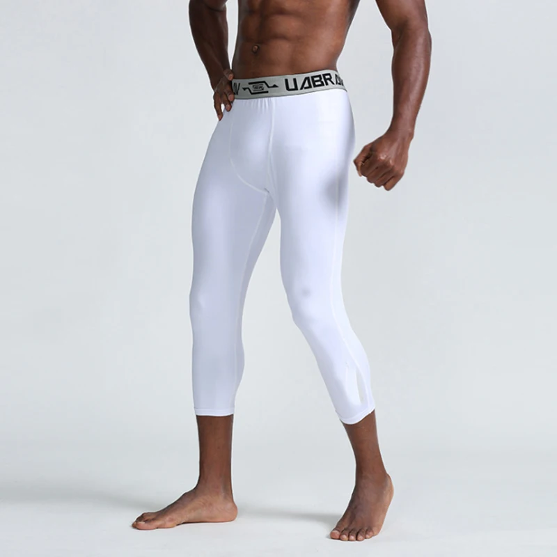 

TaoBo 3/4 Running Compression Pants Tights Men Sports Leggings Fitness Sportswear Long Trousers Gym Training Pants Skinny