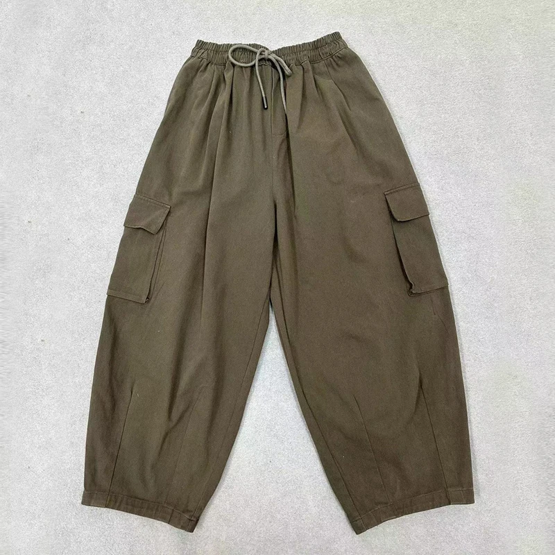 Женские классические брюки на шнуровке Johnature однотонные минималистичные