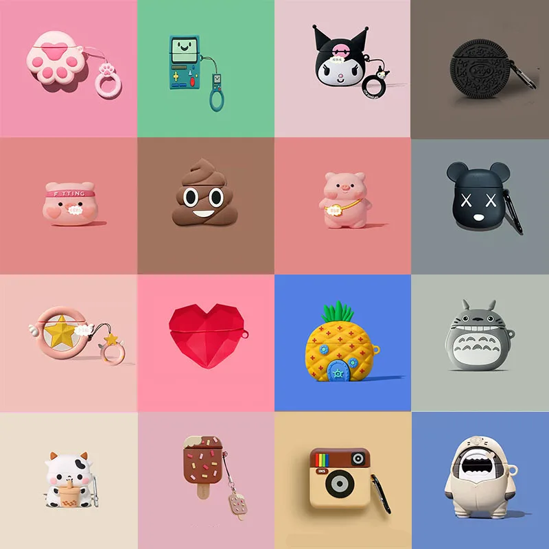 

Cartoon Earphone Case for Airpods 1/2 Wireless Funda Earphone Cover Protective Case for Apple Airpods Case Air Pods 2 Cover Capa