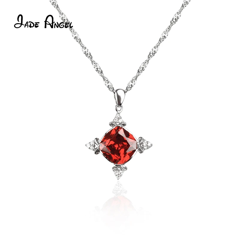 

Женская подвеска из серебра 925 пробы с ромбовидным кристаллом из циркония