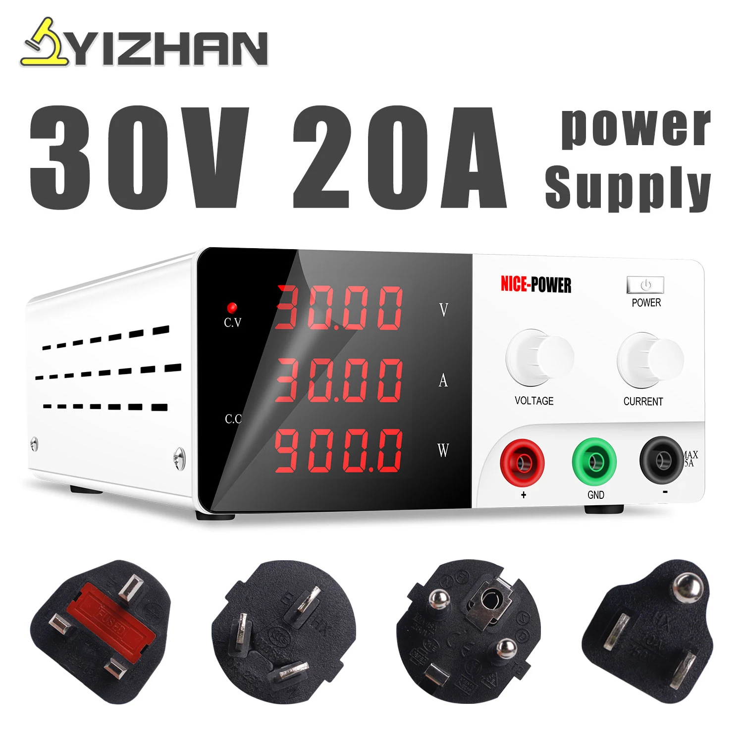 Металлический анодированный лабораторный источник питания, регулируемый 30 в 20 А, высокомощный импульсный источник питания постоянного тока 600 Вт, сделай сам, доставка из России Металлический анодированный лабораторный источник питания, регулируемый 30 в 20 А, высокомощный импульсный источник питания постоянного тока 600 Вт, сделай сам, доставка из России