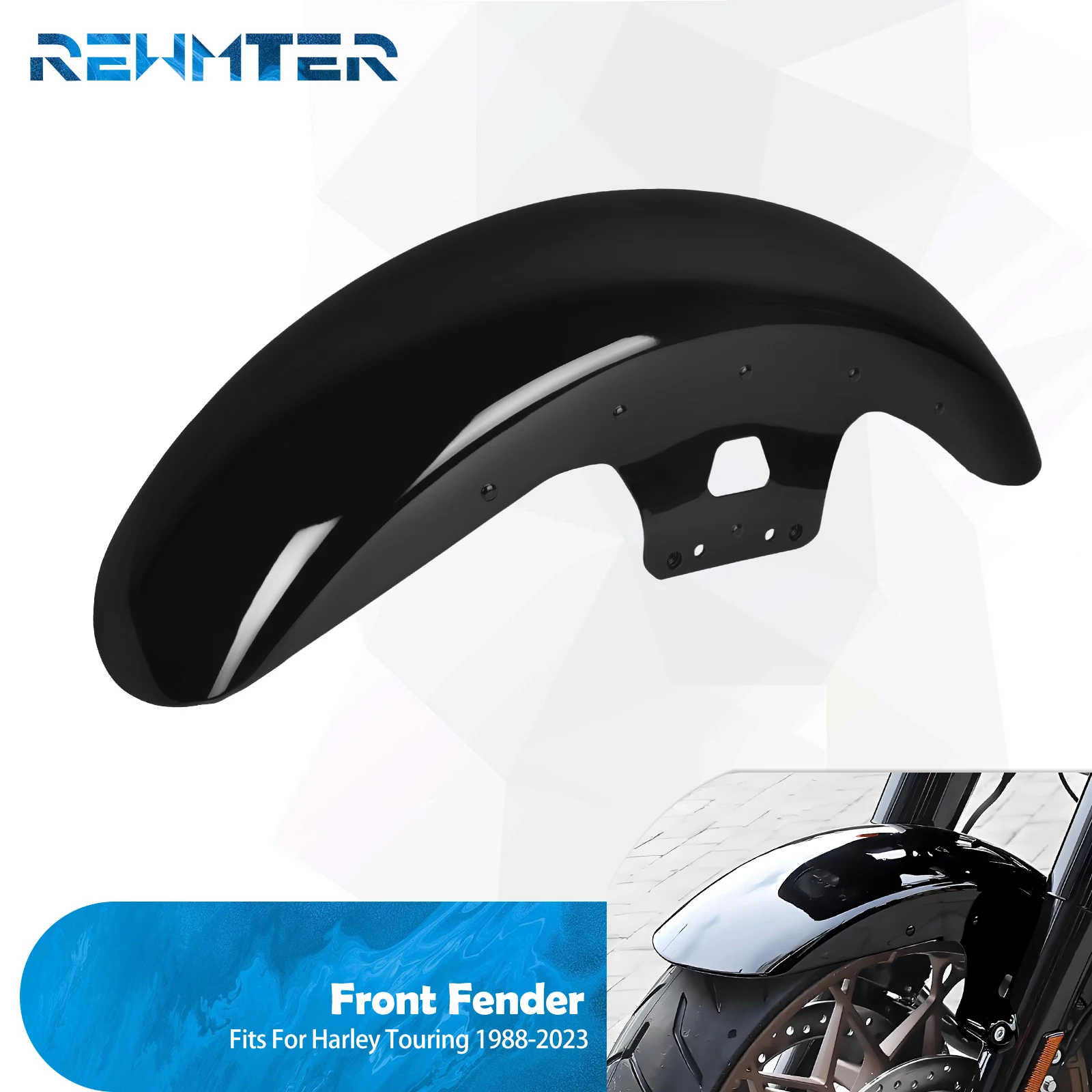 

Мотоциклетное 19-дюймовое переднее крыло, колеса, железное короткое крыло для Harley Touring Road King FLHR Street Electra Glide FLHTK 14-23