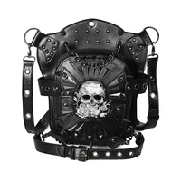 punk biker bag skeleton shoulder bag pu outdoor fanny pack handbags women bags designer top quality luxury brand