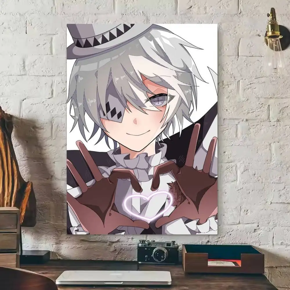 Фото Постер BSD Bungo Stray Dogs с Николаем Гоголем, водонепроницаемая HD-наклейка на стену, самоклеящаяся, с принтом №4