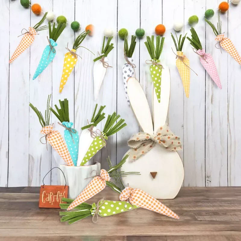 

Simulation Carrot Easter Decorations for Home Artificial Carrot Craft Kids Gift Favor Easter Bunny Party Decor Prop
