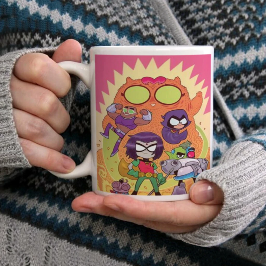 Мультяшная стандартная керамическая чашка G-GO для кофе овсянки завтрака