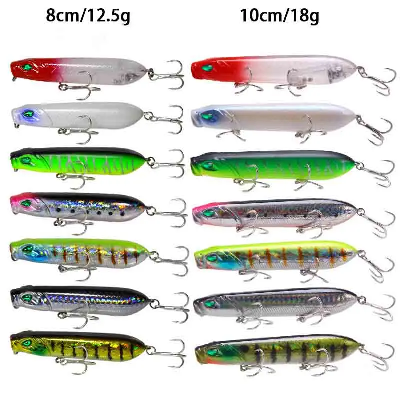 Topwater карандаш Поппер приманки плавающая приманка для морской воды искусственная