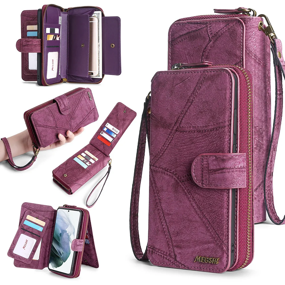 

Wallet PU Leather Phone Case For Samsung Galaxy S21 Plus Ultra S21FE
