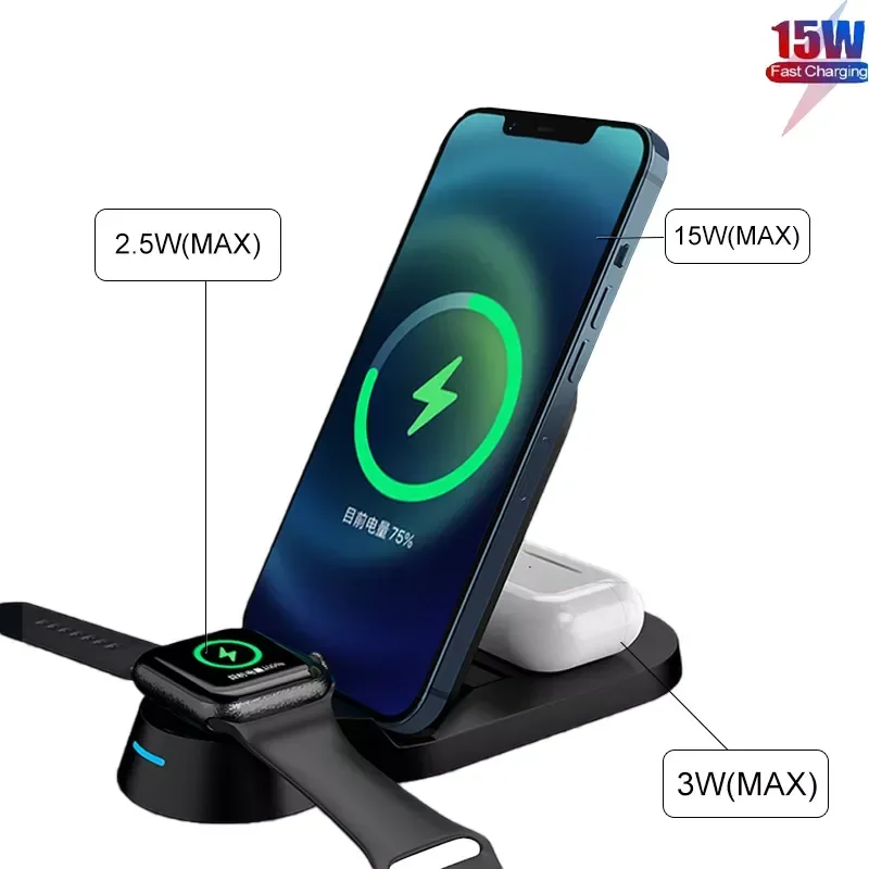 

3In1 Fast Mobile Phone Wireless Charger 12promax 11 9 Note 8 9 Quick Wireless Charging