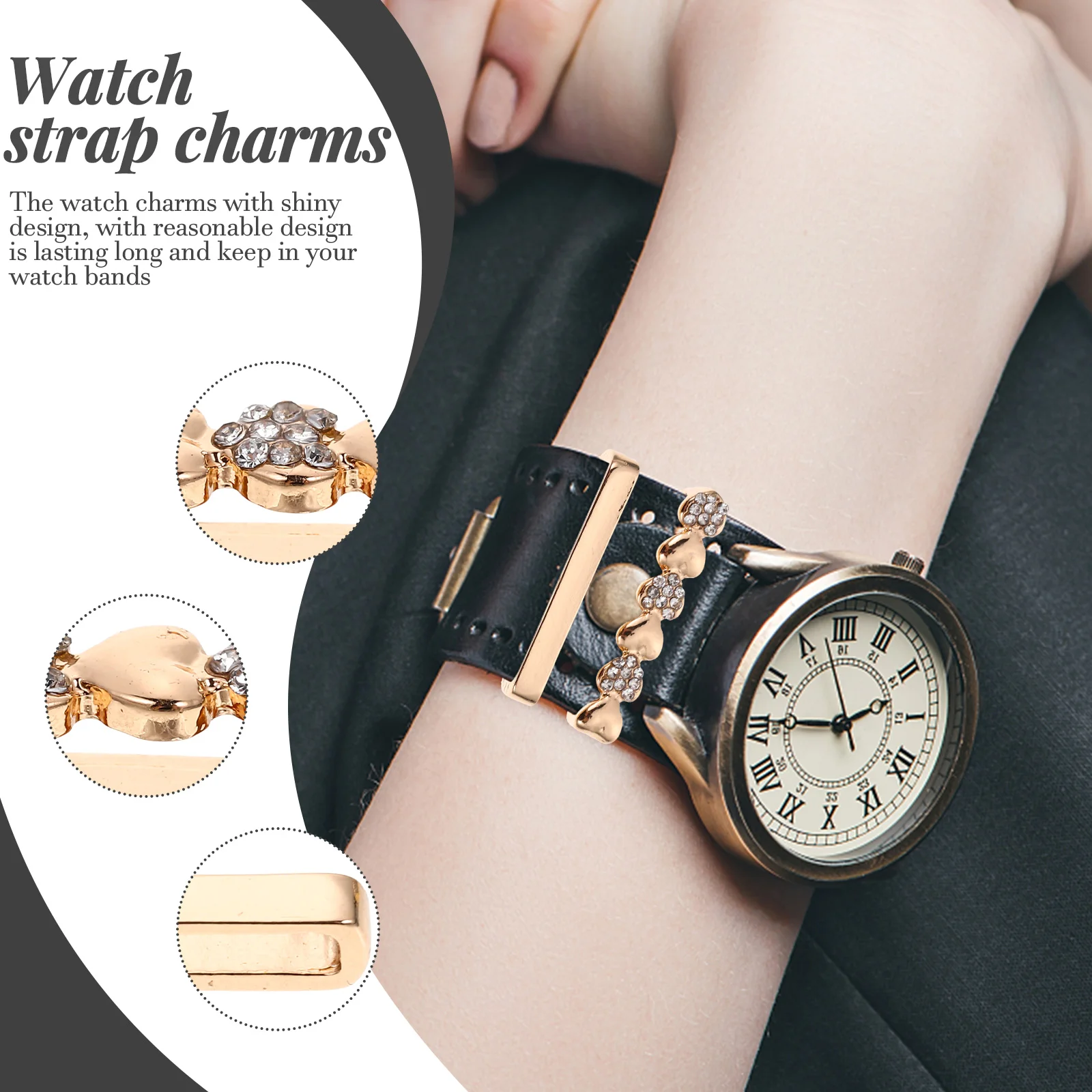 

Watch Charms Watchband Band Strap Decorative Ring Rings Metal Smartwatch Bands Decorations Jewelry Ornament Charm Retaining