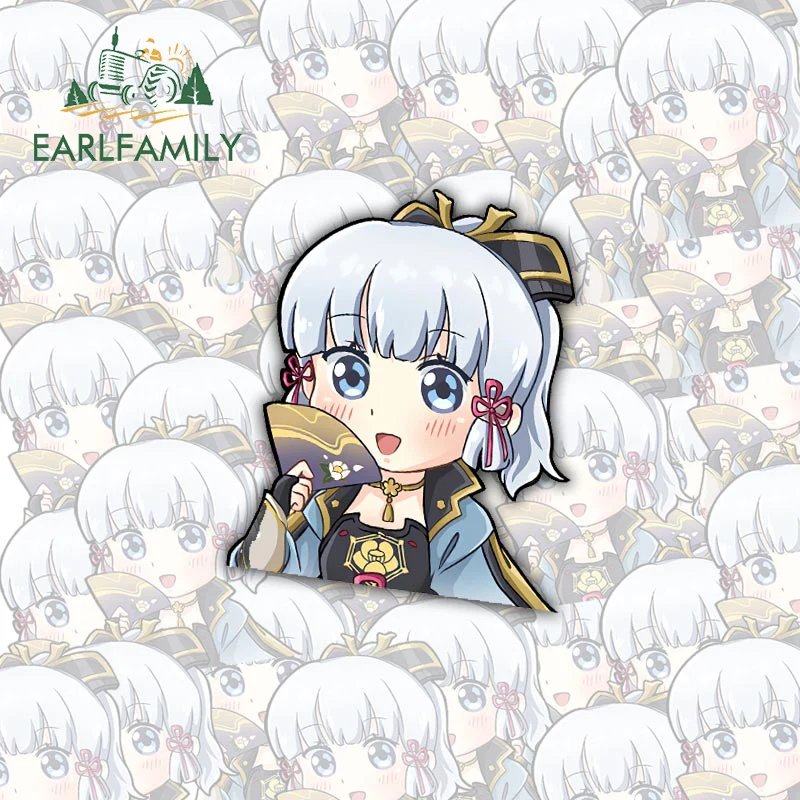 

EARLFAMILY 13 см x 11 см для Kamisato Ayaka Genshin ударные Автомобильные Наклейки На окклюзию царапины креативные наклейки на лобовое стекло бампер Декор