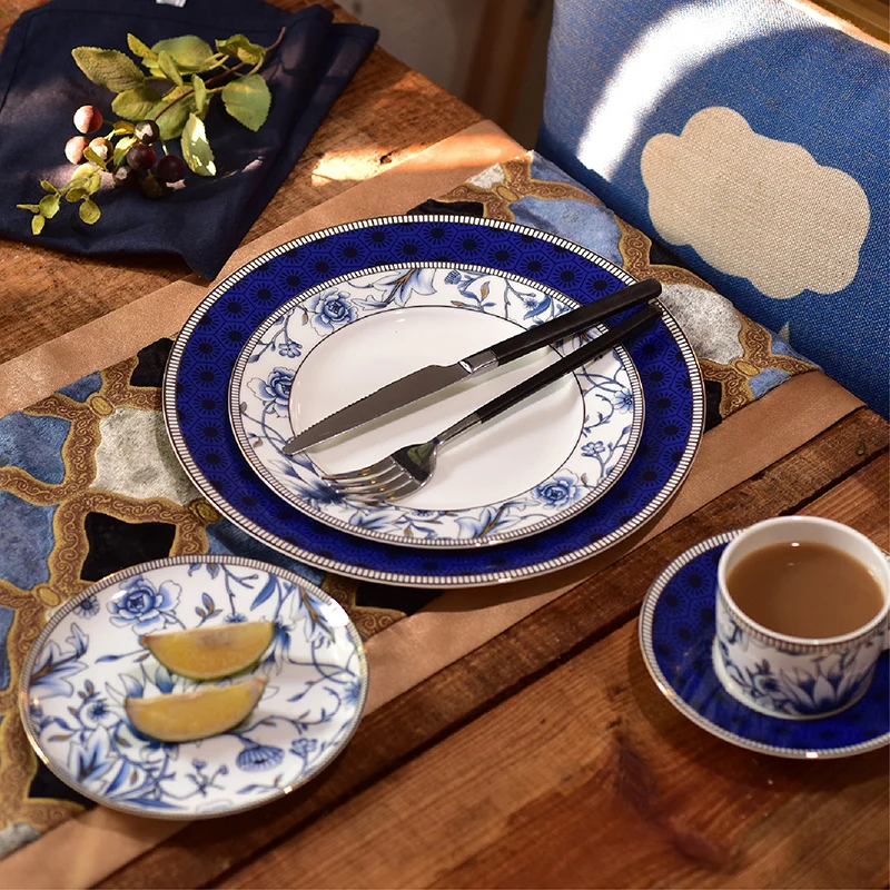 Тарелка из костяного Китая плоская для домашнего использования тарелка пирожных