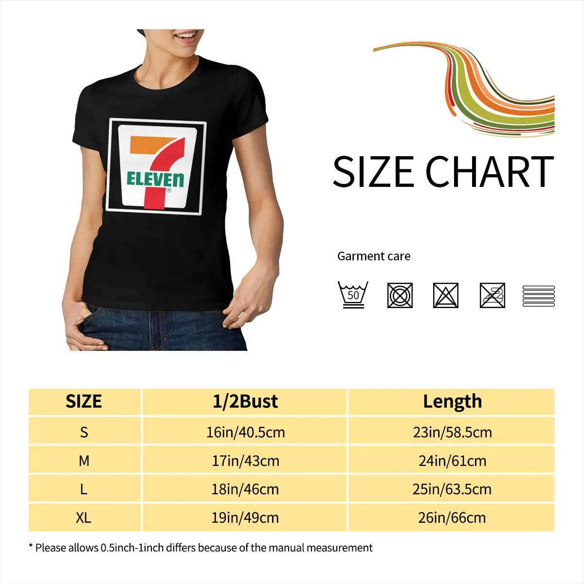 Футболка женская состаренная с логотипом 7 11 Seven Eleven |
