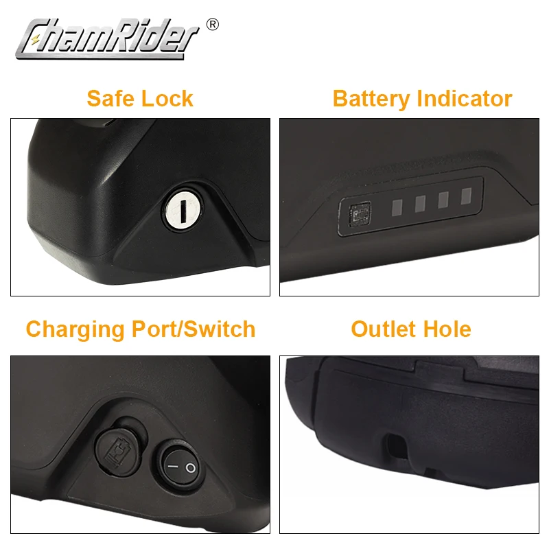 Original 48V36V52V Ebike Battery 48v 20ah Polly DP-9 40A BMS 18650Cells 500W 750W 1000W 1500W Pack Electric Bicycle Lithium Ion